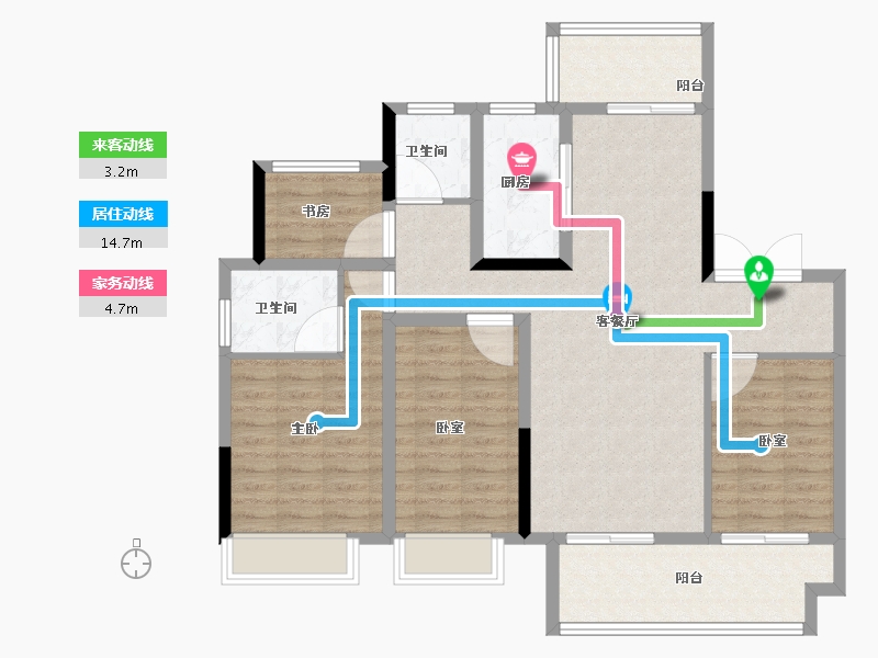 安徽省-亳州市-杭颐师大学府·状元府-104.01-户型库-动静线