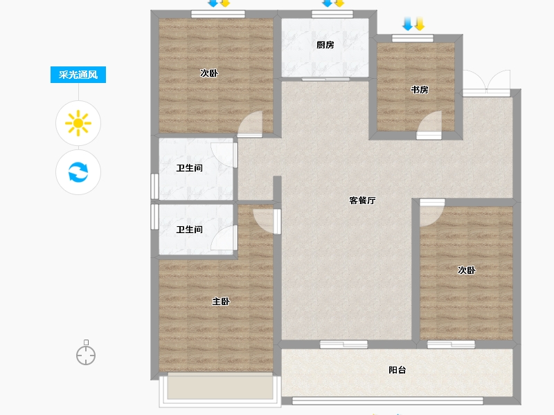 山东省-德州市-联强·江南艺境-112.00-户型库-采光通风