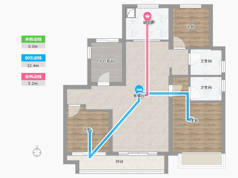 河北省-邯郸市-公园小区-90.00-户型库-动静线