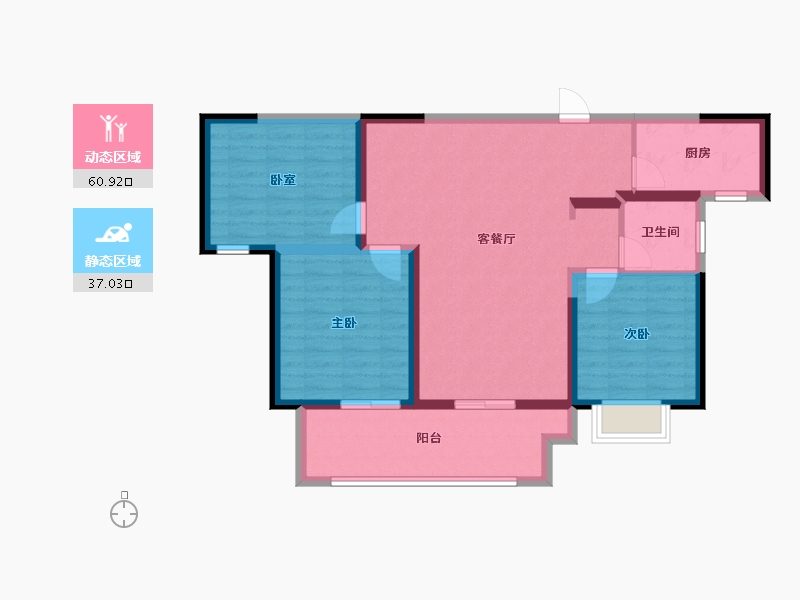 河南省-洛阳市-建业中州上院-87.62-户型库-动静分区