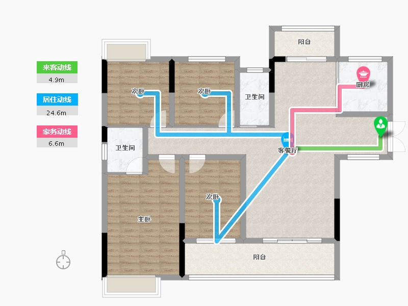 湖南省-邵阳市-汇菁国际-124.48-户型库-动静线