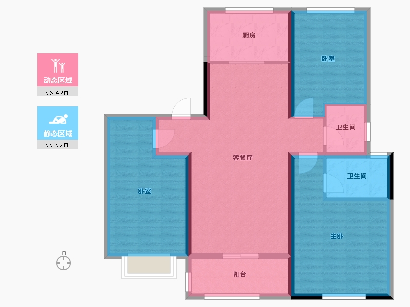 河南省-洛阳市-建业中州上院-100.41-户型库-动静分区