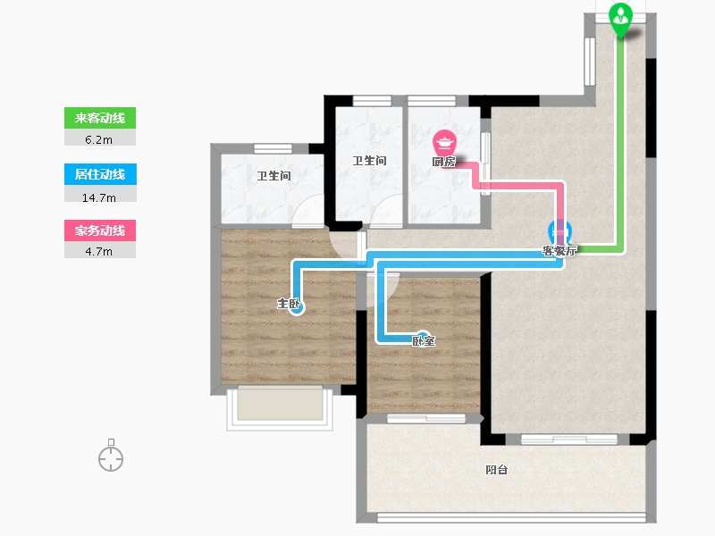 湖南省-邵阳市-广达上邦华府-82.39-户型库-动静线