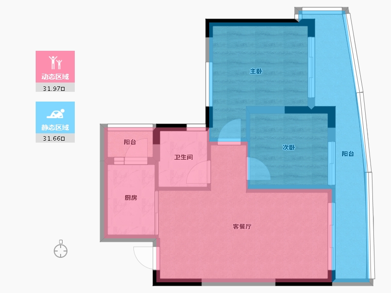 四川省-成都市-梦享春山可望-56.67-户型库-动静分区