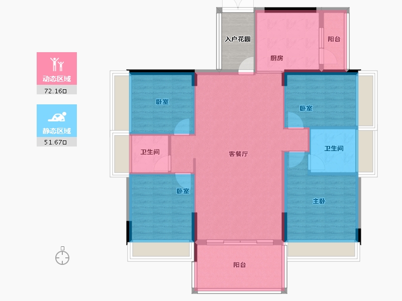 广东省-惠州市-金碧湾花园-117.76-户型库-动静分区