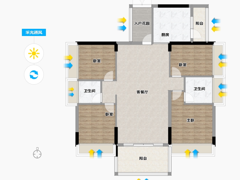 广东省-惠州市-金碧湾花园-117.76-户型库-采光通风