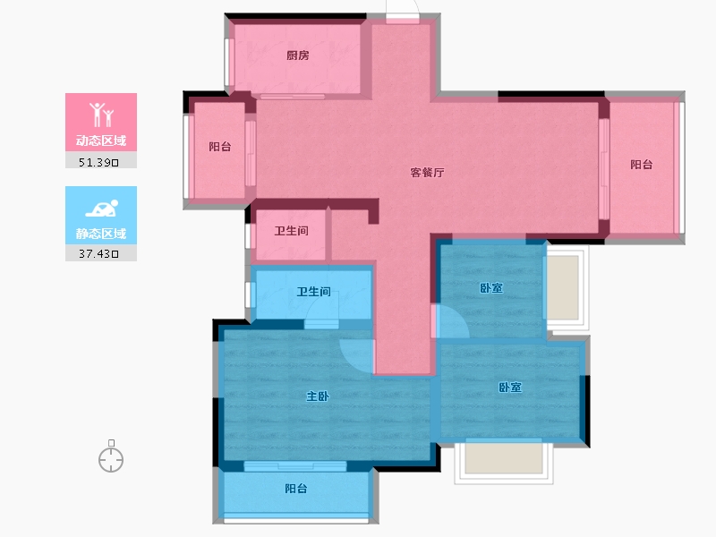 湖南省-邵阳市-君悦山水城-77.77-户型库-动静分区