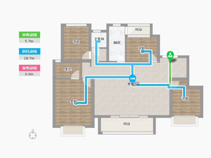 四川省-成都市-新城金樾世家-105.96-户型库-动静线