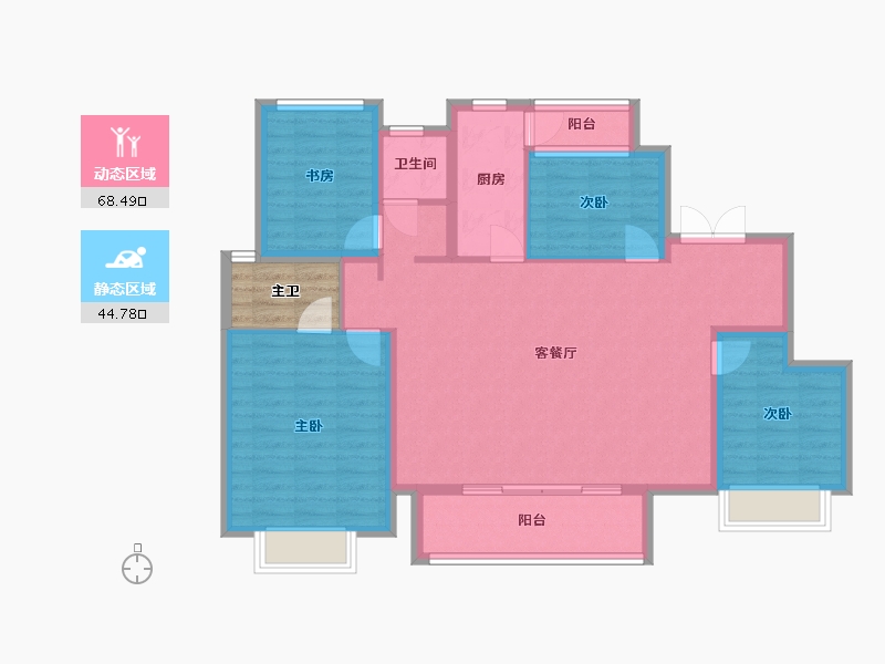 四川省-成都市-新城金樾世家-105.96-户型库-动静分区