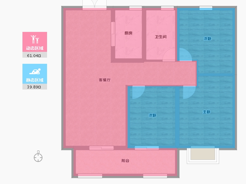 山东省-德州市-学府·豪庭-90.60-户型库-动静分区