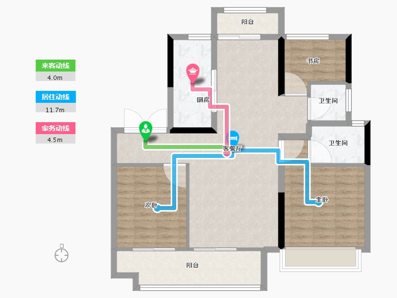 安徽省-亳州市-杭颐师大学府·状元府-92.01-户型库-动静线