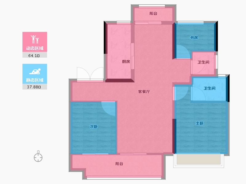 安徽省-亳州市-杭颐师大学府·状元府-92.01-户型库-动静分区