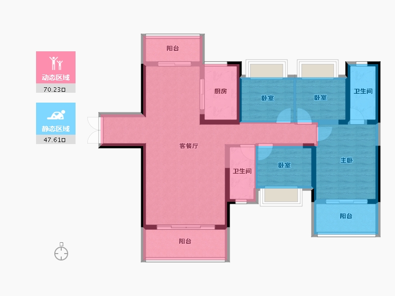 湖南省-邵阳市-君悦山水城-104.93-户型库-动静分区