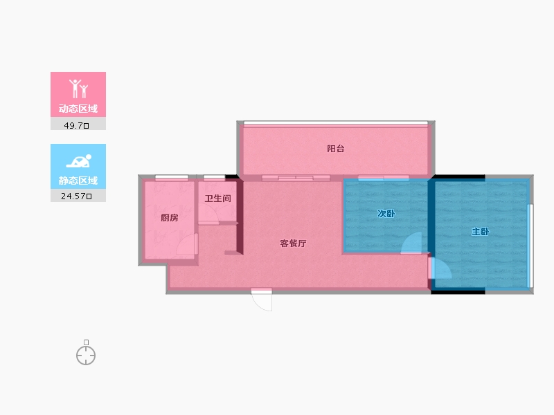 湖南省-邵阳市-友阿天滙（汇）-66.39-户型库-动静分区