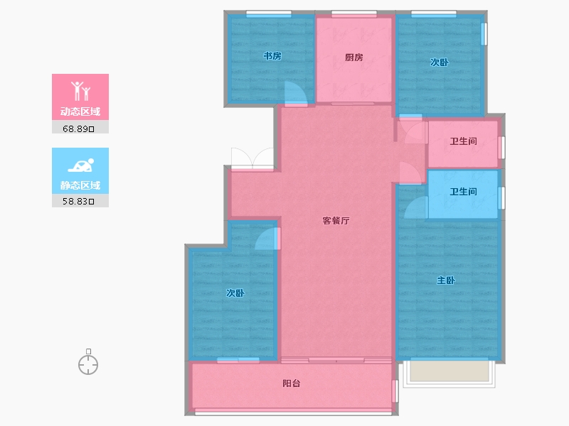 浙江省-温州市-国鸿锦悦府西苑-120.00-户型库-动静分区