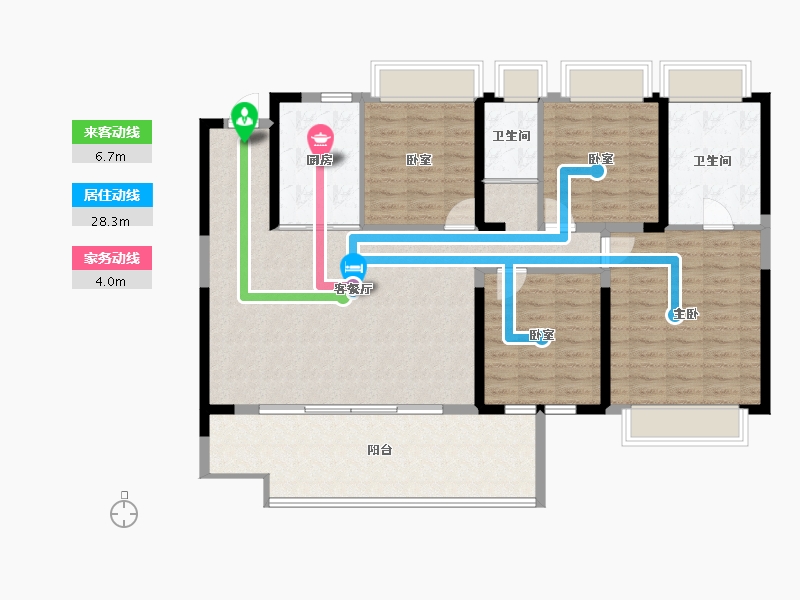 湖南省-邵阳市-​碧桂园睛川府-127.04-户型库-动静线