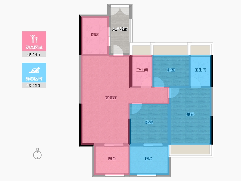 湖北省-恩施土家族苗族自治州-利川四季·未来城-88.14-户型库-动静分区