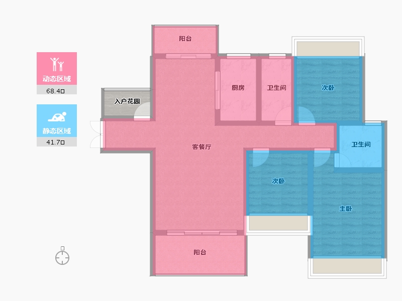 湖南省-邵阳市-​中驰双井世家-101.15-户型库-动静分区