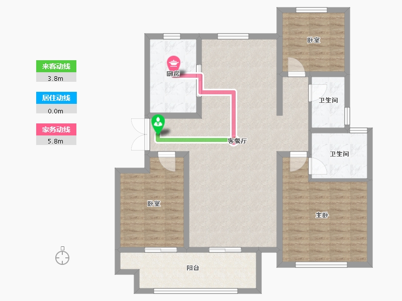 山西省-晋城市-聚德·神农华府-108.21-户型库-动静线