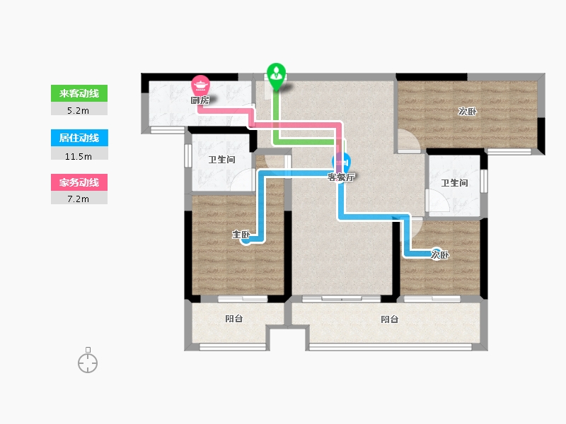 湖南省-邵阳市-​建工庆丰学府-90.08-户型库-动静线