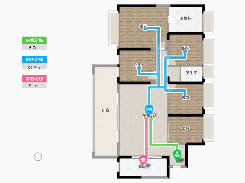 湖南省-邵阳市-​碧桂园睛川府-138.87-户型库-动静线