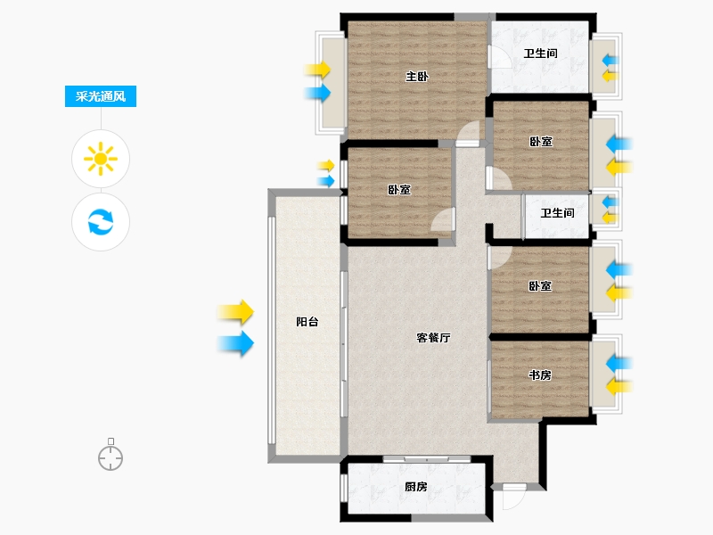 湖南省-邵阳市-​碧桂园睛川府-138.87-户型库-采光通风