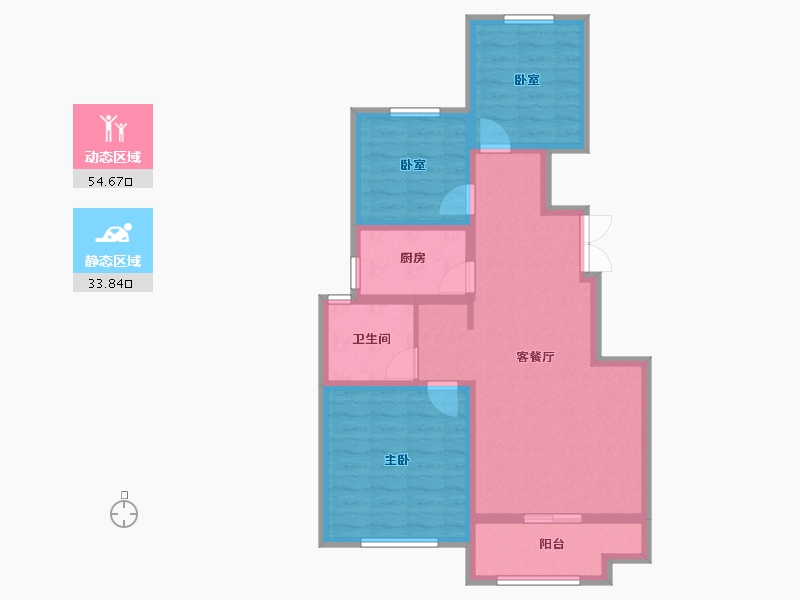 山西省-晋城市-聚德·神农华府-78.39-户型库-动静分区