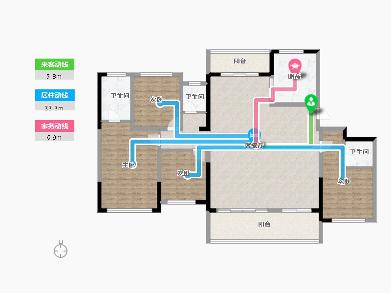 湖南省-邵阳市-​建工庆丰学府-159.46-户型库-动静线