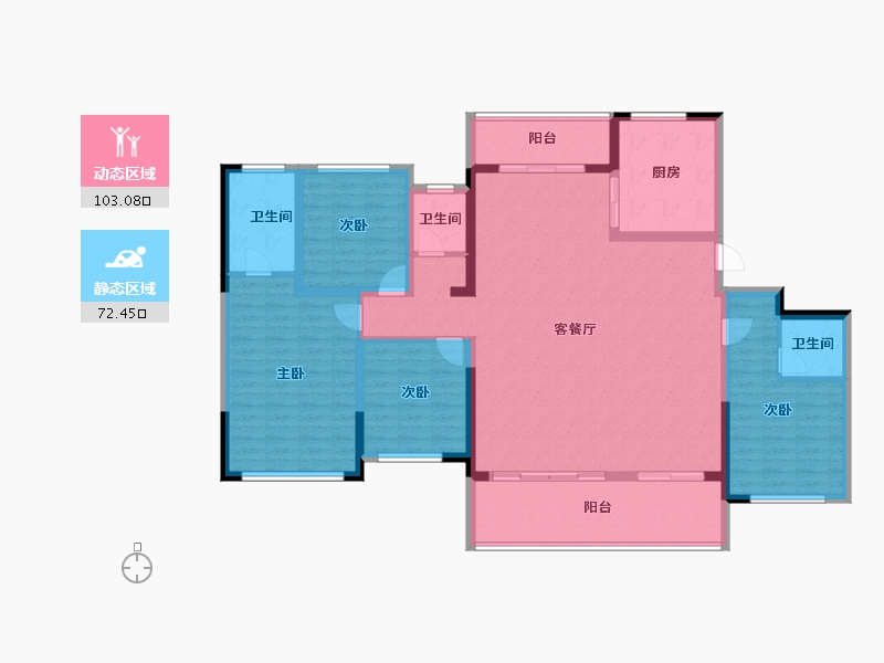 湖南省-邵阳市-​建工庆丰学府-159.46-户型库-动静分区