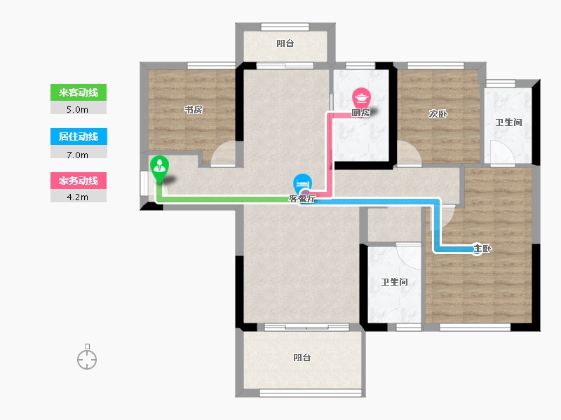 湖南省-邵阳市-​建工庆丰学府-90.61-户型库-动静线