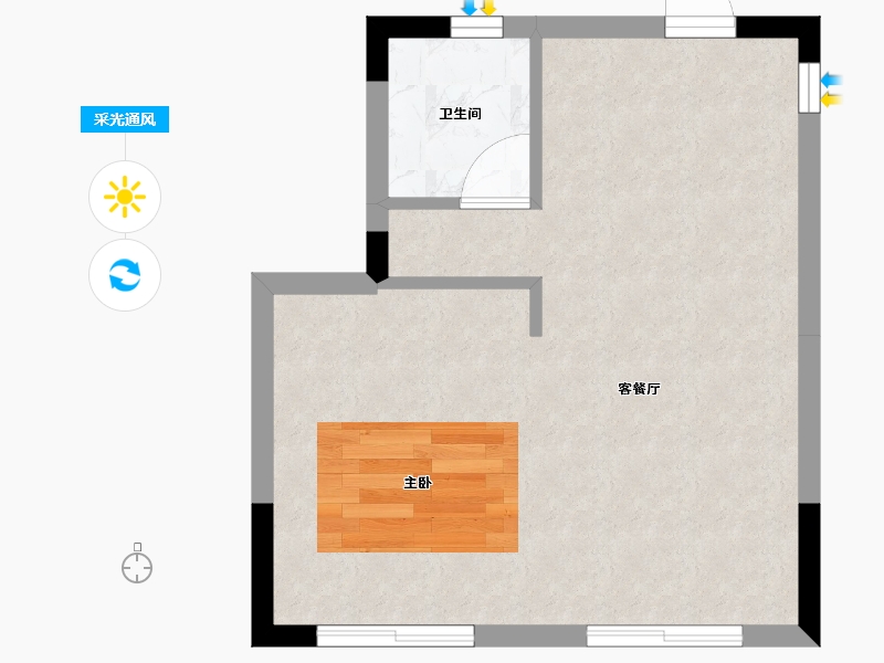 四川省-成都市-绿地无舍青城-36.37-户型库-采光通风