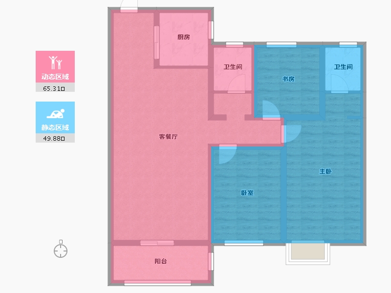 山西省-晋城市-瑞麒·祥瑞新城-102.67-户型库-动静分区