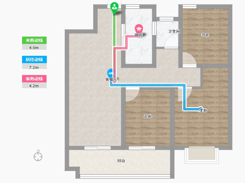 安徽省-亳州市-海亮乐澜·君樾府-84.00-户型库-动静线