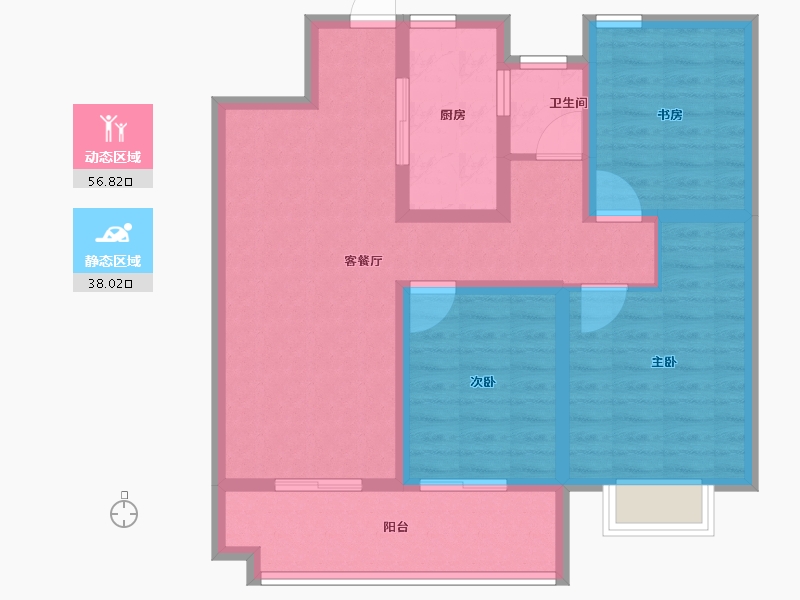 安徽省-亳州市-海亮乐澜·君樾府-84.00-户型库-动静分区