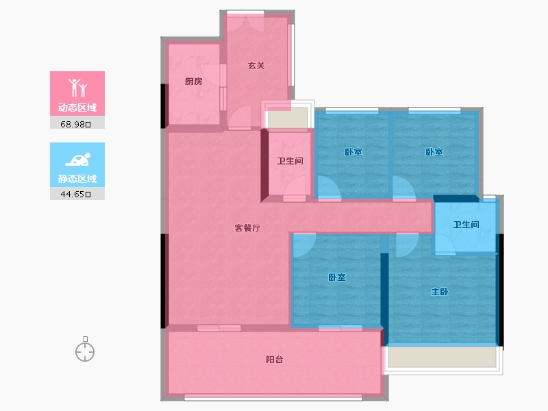 湖北省-恩施土家族苗族自治州-利川四季·未来城-101.22-户型库-动静分区