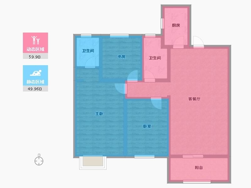 山西省-晋城市-瑞麒·祥瑞新城-97.61-户型库-动静分区