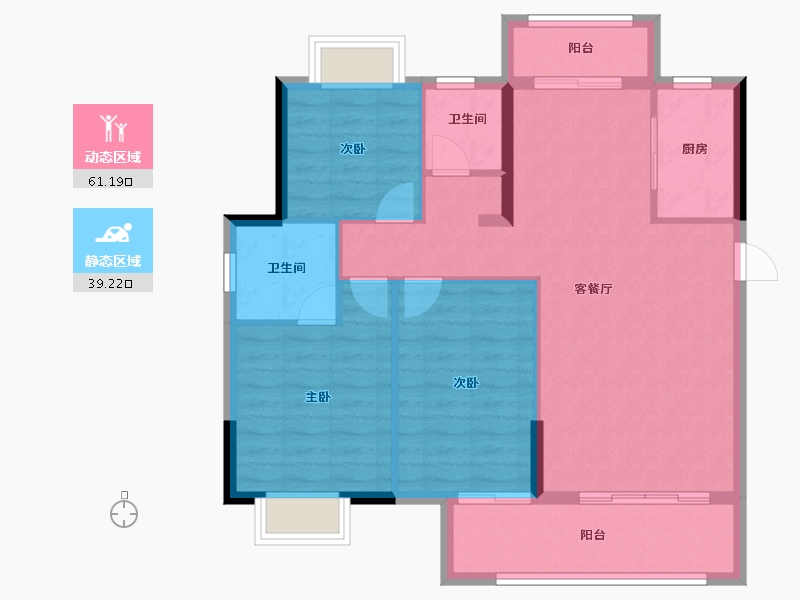 福建省-龙岩市-美伦锦山壹号-91.10-户型库-动静分区