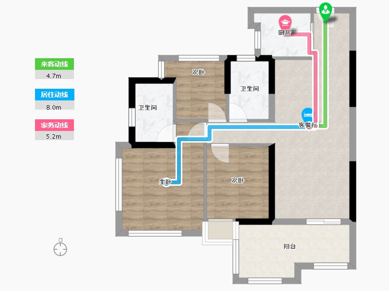 广东省-广州市-臻珑府-70.84-户型库-动静线