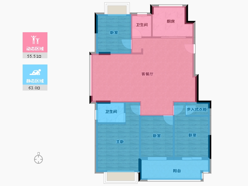 湖北省-襄阳市-国投源墅-108.00-户型库-动静分区