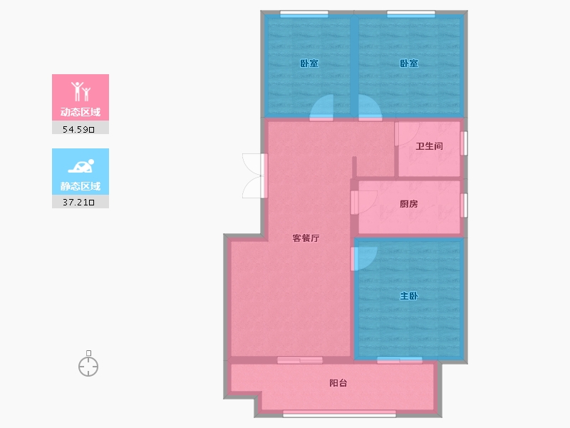 山西省-晋城市-聚德·神农华府-81.94-户型库-动静分区