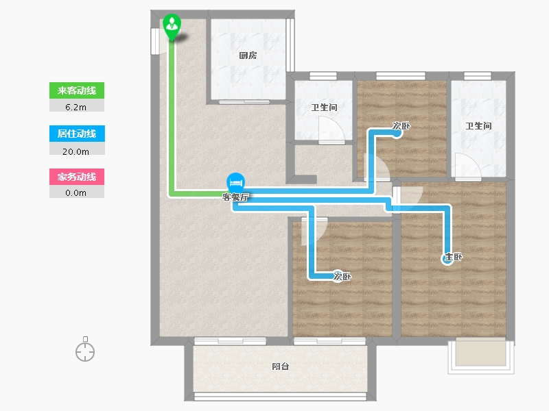 江苏省-镇江市-中南·上悦诗苑-88.80-户型库-动静线