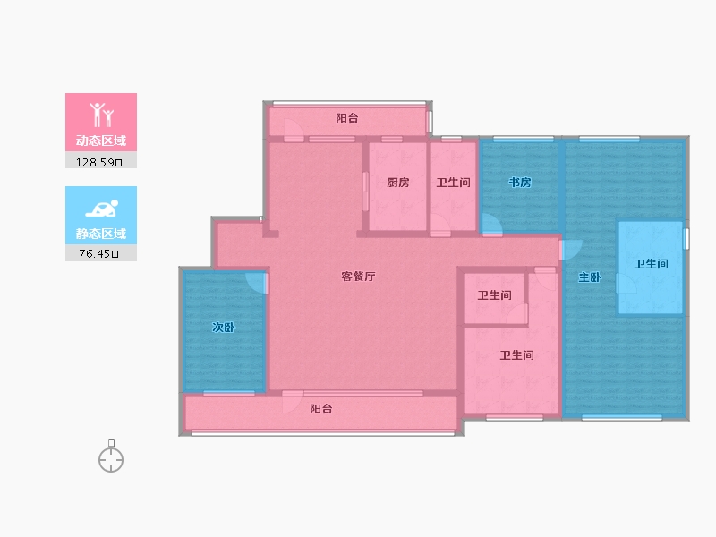 山东省-烟台市-青特悦海府-184.00-户型库-动静分区