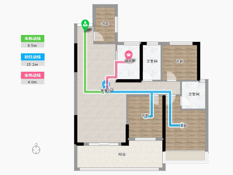 湖南省-邵阳市-宝庆尚城-100.70-户型库-动静线