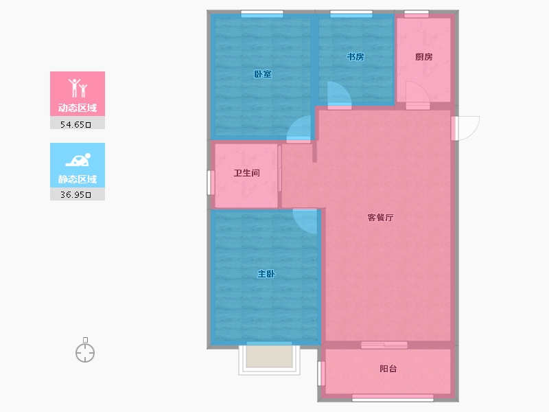 山西省-晋城市-瑞麒·祥瑞新城-82.40-户型库-动静分区