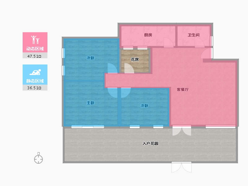 四川省-成都市-中铁水映青城-111.76-户型库-动静分区