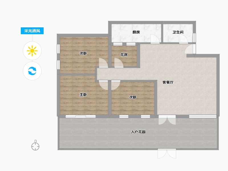 四川省-成都市-中铁水映青城-111.76-户型库-采光通风