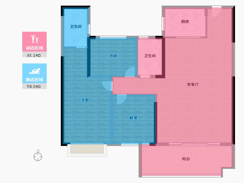 湖南省-邵阳市-​碧桂园睛川府-138.45-户型库-动静分区