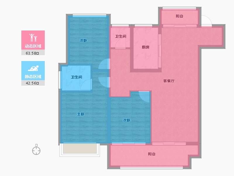 安徽省-亳州市-海亮乐澜·君樾府-95.59-户型库-动静分区