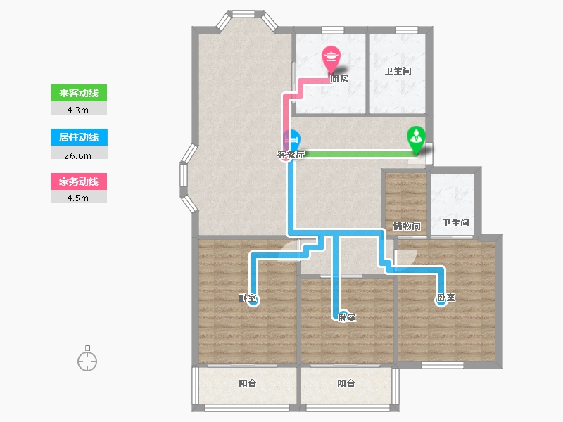 上海-上海市-运河新村-120.00-户型库-动静线