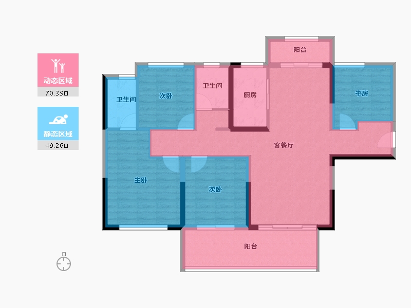 湖南省-邵阳市-​建工庆丰学府-107.63-户型库-动静分区